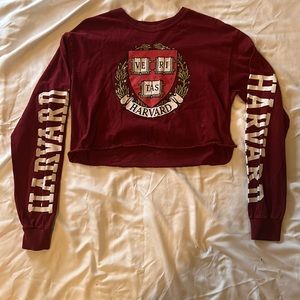 Harvard Long Sleeve Crop Tee (3 FOR $55)